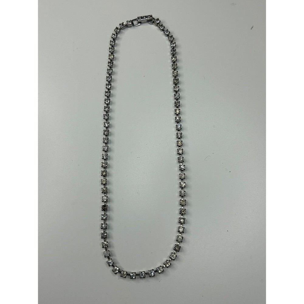Vintage La Rel Rhinestone Silver Tone Choker Necklace RARE